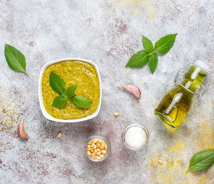 homemade basil pesto