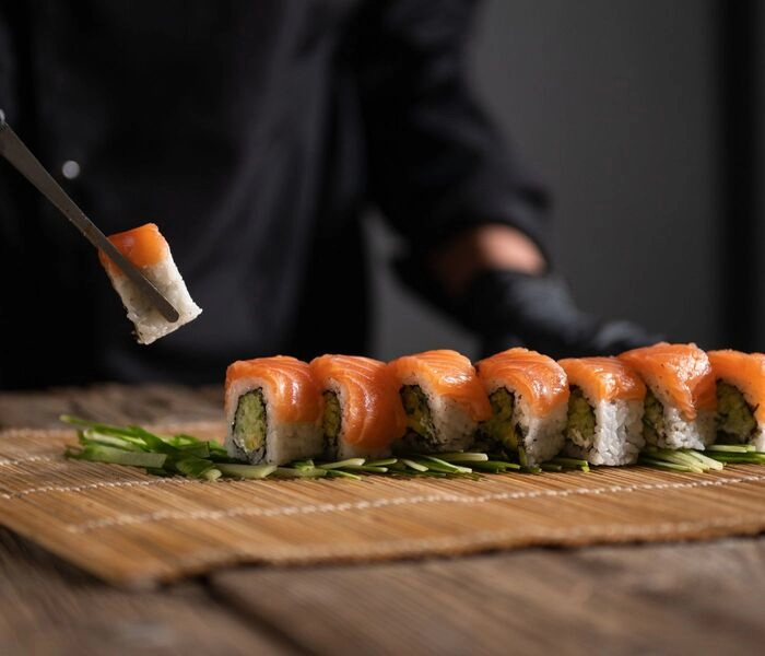 salmon maki sushi