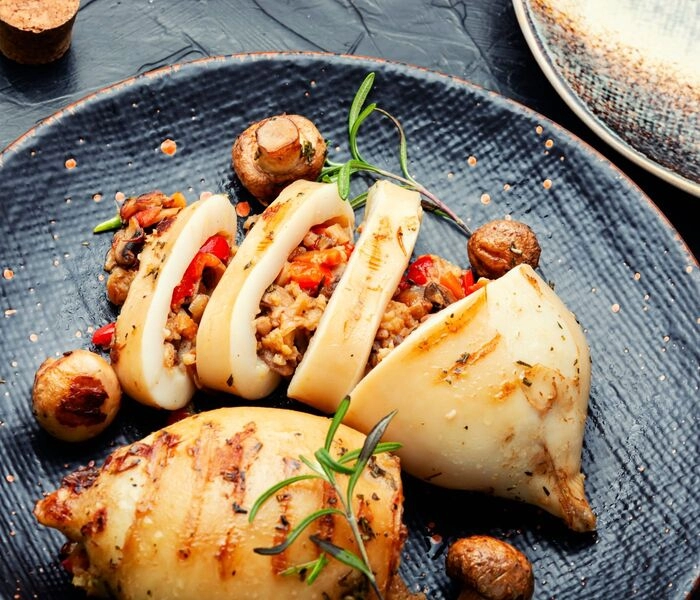 stuffed squid in the oven